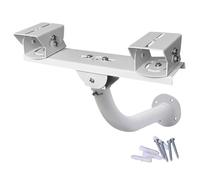 Security Camera Mount Holder Double Surveillance Camera L Type Metal Steel One to 2 Horizontal Cross Bar Dual Camera Mount Bracket Extension Bar Horizontal Arm L Shape Wall Mounting 2 Base Bracket
