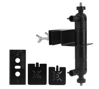 Security Camera Mounting Bracket with 360 Degree Rotation Stainless Steel Gutter Installation for Solar Powered Cameras Heavy Duty Gutter Camera Bracket Double Adjustable Heads Full Ranging Motion for