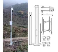 Security Camera Mounting Pole, Adjustable Height Metal Post for Outdoor Surveillance Installation