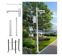 Security Camera Pole-Adjustable Security Camera Mount Pole Bracket - Durable Outdoor Surveillance Stand for School, Patio, Walkway,（C,H-8 1/5 ft (2.5 m)）