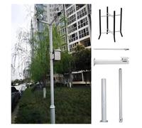 Security Camera Pole for Outdoor Surveillance, Segmented Stand with Mounting Hardware for PTZ CCTV Cameras