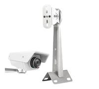 Security Camera Pole Mount - Stainless Steel Security Camera Mount Metal Wall and Ceiling Mounting, Adjustable Indoor/With Pole Mount for Security Systems and Sturdy Metal
