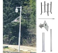 Security Camera Pole Outdoor, Segmented Structure Surveillance Extension Post, Galvanized Steel, 4m (13.1ft) Tall for Streets and Squares
