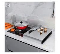 Security Camera Pole Stainless Steel Stove Cover, Heat-Resistant and Smooth Surface Camping Butcher Block, Temporary Rack Function Gas Stoves Hood(40x50x7x1.5cm(16x20x3x0.06in))
