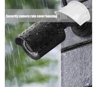 Security Camera Protective Cover for Outdoor Use - Weatherproof Rain & UV Sun Shield, for Durable Plastic Housing, 29 x 20.5 x 15.7 cm, White - Fits