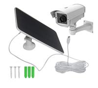 Security Camera Solar Panel - High Efficiency Cells, Universal USB Connection, Intelligent Photoelectric, Weatherproof Renewable Supply | for Inside House Workplace Residence Quarters