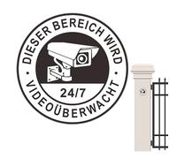 Security Camera Stickers - 15cm Video Observation Panel, Waterproof Sticker | Property Alarm System Label For Home, Office, Shop, Aver