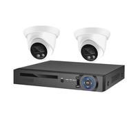 Security Camera System 8MP 4K POE NVR Kit CCTV Recording Outdoor AI Color Night Vision Video Surveillance IP Set(None,4CH NVR and 2 Camera)