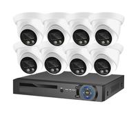 Security Camera System 8MP 4K POE NVR Kit CCTV Recording Outdoor AI Color Night Vision Video Surveillance IP Set(None,8CH NVR and 8 Camera)