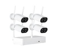 Security Camera System CCTV Video Kit 3MP Wireless Security Camera Set 8CH NVR Infrared Night Vision Outdoor Surveillance Camera System(1T,4 Cameras)