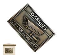 Security Camera Warning Sign - Heavy Duty All Seasons Rustic Style Alert - Private Property Sign Indoor Outdoor - Door Wall Barn Bar Garage Yard Farm