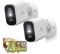 Security Cameras Wireless Outdoor 2K: Battery Powered WiFi Camera with AI Motion Detection for Home - Color Night Vision Spotlight Siren Alarm 2-Way Talk IP65 Waterproof Cloud TF Storage 2 Pack