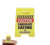 Security Caution Decorations - Small Novelty Caution Sign, Printed Warning Sign | Home Security Sign Desk Ornaments Quirky Street Signs Gag Decor for Table Shelf
