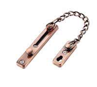 Security Chain Door Lock, Door Chains for Front Door Door Chain Lock Stainless Steel Security Anti-Theft Latch Buckle(Red Bronzescrew)