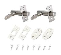 Security Deadbolt 2pcs Stainless Steel Mortice Door Lock Bolt Thumb Turn Anti-Theft