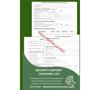 Security Deposit Tracking Log for Landlords: Professional Property Management Record Book | Track Deposits, Interest & Itemized Deductions | Document ... Momentum Series (Landlord Essentials Series)