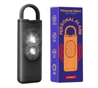 Security Device - Handheld Protection Alarm System, Lightweight Safety Keychain, Bright LED Flash Beacon, Powerful 130dB Noise, Security Accessory for Students, Travelers and Seniors, 3x1x10cm