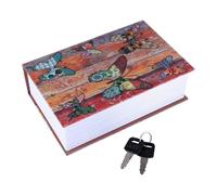 Security Dictionary Box,Security Lock Book,Dictionary Book Secret Safe, Money Cash Jewelry Metal Portable Lock Storage Collection Box with Key Lock for Home & Office,7.09×4.53×2.17in(Butterfly Type)