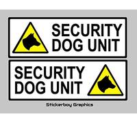 SECURITY DOG UNIT Magnet Magnetic Doorman K9 Patrol Car Door SIA Magnets x 2 (300x90mm x 2)