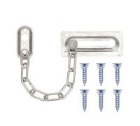 Security Door Chain Brass Slide CatchDoor Bolt Strong Safety Guard Hardware Restrictor Lock Latch(Silver)