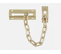 Security Door Chain Heavy Duty Safety Guard Lock Catch 85mm with Screws (Brass)