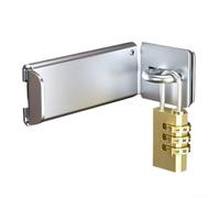 Security Door Lock with Right Angled Mechanism and Keypad Entry for Home Interior Doors Bedroom Cabinets (Silver-C)