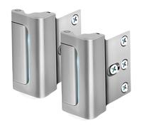 Security Door Locks, 2Pcs Home Security Door Lock with Screws Robust Metal Locks with 3" Stop Tamper-Resistant Practical Tools for Home Safety and Privacy, Silver