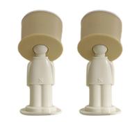 Security Door Stop - Door Security Accessories | 2X Silent Adhesive Fixing for Removable Safe for Bedroom and Home