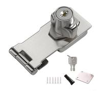 Security Drawer Lock Stainless Steel Punch-Free Cabinet Lock with Keys for Freezer Refrigerator Cupboard Desk Office Home Furniture 16mm Cylinder(3inch)