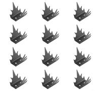 Security Fence Wall Spikes 12 Pack Anti Climb Deterrent Metal Spikes with Screws for Garden Home Protection