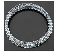 Security Fencing,Galvanized Razor Barbed Wire Coil, Clipped Concertina Helical Wire Roll for High-Security Fencing, Anti-Climbing Defense