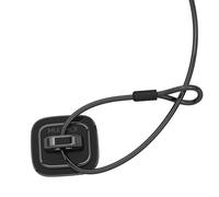 Security Fix Point Keyed or Combination Cable Locks | Adhesive Sticker and Screws included | Polished Jet Black Finish | Desk Mount Accessory for Cable Locks |