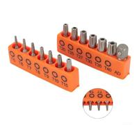 Security for torx Screwdriver Bits Set T5-T40, 14-Piece 25mm Alloy Steel Driver Bits with Pin Hole, 1/4 Inch Hex Shank for Power Tools