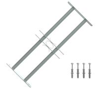 vidaXL Adjustable Security Grille for Windows with 4 Crossbars 500-650mm Safe