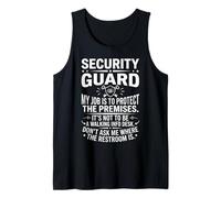 Security Guard Not A Walking Info Desk Sarcastic Typography Tank Top