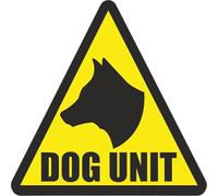 Security K9 Unit Sticker - Dog Patrol Sign for K9 Handlers, SIA, and Search & Rescue Teams (200X200MM X 2)