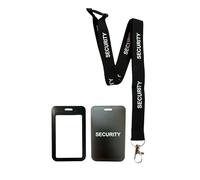 Security Lanyard with Enclosed Security Printed ID Card Holder