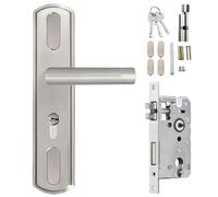 Security Lever with Entrance Door Handle and Keyed Security Lever Replacement Anti-theft Hardware Parts Security Door Lever