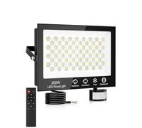 Security Lights Outdoor Motion Sensor,200W 20000LM PIR Security Light with Remote Control,6500K Cool White Motion Sensor Lights Outdoor,IP66 Waterproof LED Floodlight for Garden Yard Garage