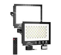 Security Lights Outdoor Motion Sensor,200W 20000LM PIR Security Light with Remote Control,6500K Cool White Motion Sensor Lights Outdoor,IP66 Waterproof LED Floodlight for Garden Yard Garage