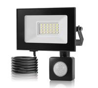 Security Lights Outdoor Motion Sensor,20W 2000LM PIR Sensor Security Light,6500K Cold White Motion Sensor Lights Outdoor,IP66 Waterproof Flood Lights Outdoor for Garden Hallway Backyard Garage