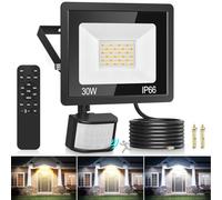 Security Lights Outdoor Motion Sensor, 25W 3 Colours PIR Security Light with Remote Control, 2100LM IP66 Waterproof Outside Lights Dimmable Floodlight Motion Sensor Lights Outdoor for Backyard, Garden