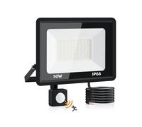 Security Lights Outdoor Motion Sensor 50W,5000LM LED Floodlights with PIR Sensor,IP66 Waterproof Motion Sensor Outdoor Wall Light,Outside Security Lights with Sensor for Garden, Backyard, Garage