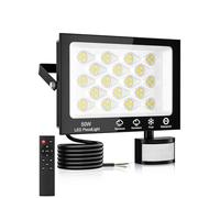 Security Lights Outdoor Motion Sensor,50W 5000LM PIR Security Light with Remote Control,6500K Cool White Motion Sensor Lights Outdoor,IP66 Waterproof LED Floodlight for Garden Yard Garage