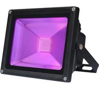 Security Lights Outdoor UV LED Floodlight High Power Waterproof Ultra Violet Blacklight DJ Disco Stage Lamp for Christmas Halloween Party for Garden, Backyard, Garage, Do
