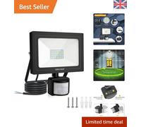 Security Lights with Motion Sensor 25W PIR Light Super Bright 2100 Lumen LED ...