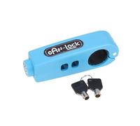 Security Lock Vehicle Bike Anti-Theft Lock Set for Bike Handlebar Lock Brake Lock Motorcycle Lock Horn Throttle Lock(Blue)