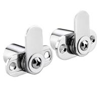 Security Mailbox Lock,2Pcs Cam Cylinder Locks Door Cabinet Padlock Drawer Cupboard Box with 4 Keys for Furniture Hardware Accessory(Silver,16 * 20mm)