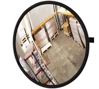 Security Mirror - Safety Mirror with Flexible Bracket - Convex Safety Mirror for Surveillance - Blind Spot Mirrors for Indoor Outdoor Use - Surveillance Mirror with Anti Theft Design - 300 mm