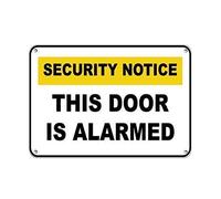 Security Notice This Door Is Alarmed Vintage Look Reproduction Sign Iron Tin Metal S Metal Tin Sign 8X12 Inches